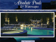 Tablet Screenshot of absolutepools.com